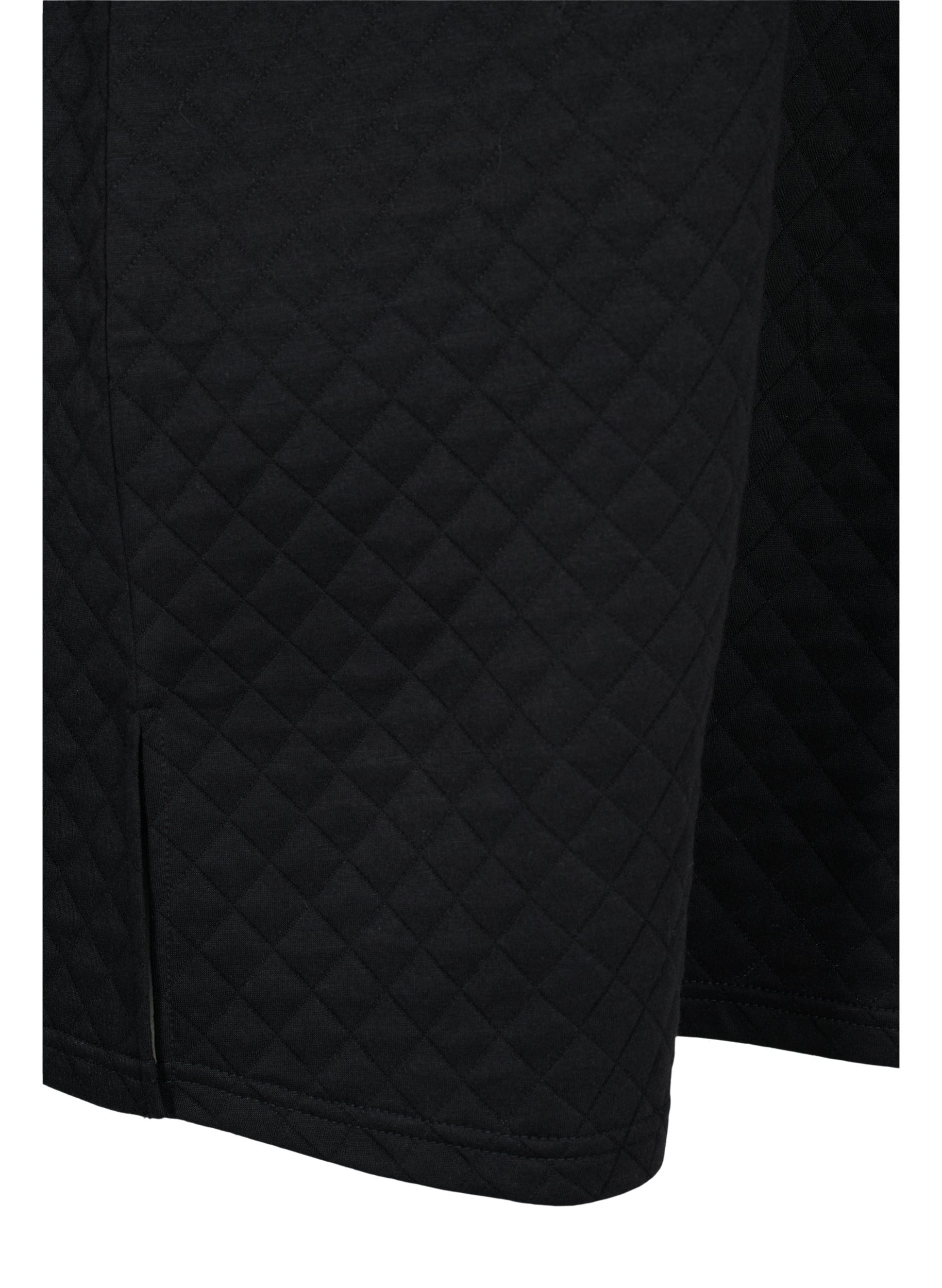 Strukturert kjole med 3/4-ermer, Black, Packshot image number 3