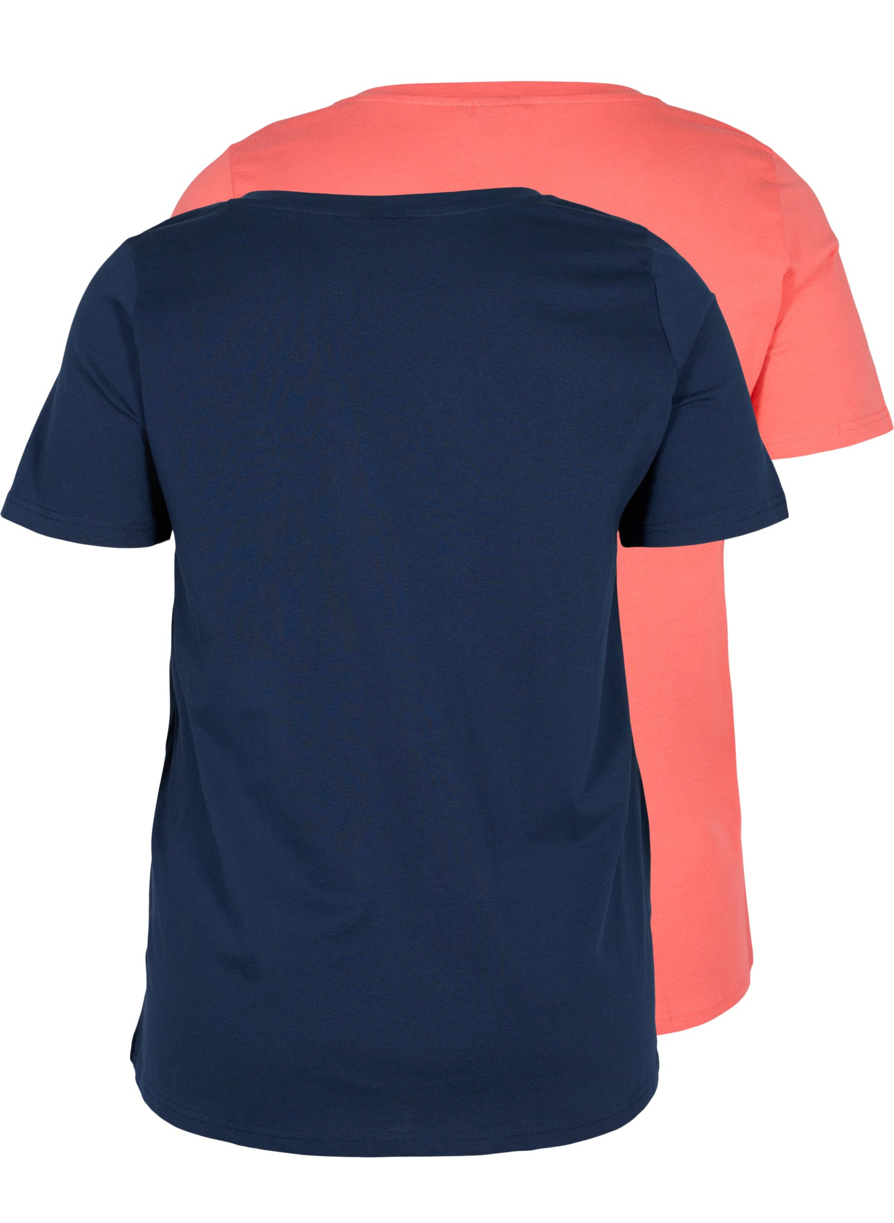 Basis T-skjorter i bomull 2 stk., Navy B/Dubarry, Packshot image number 1