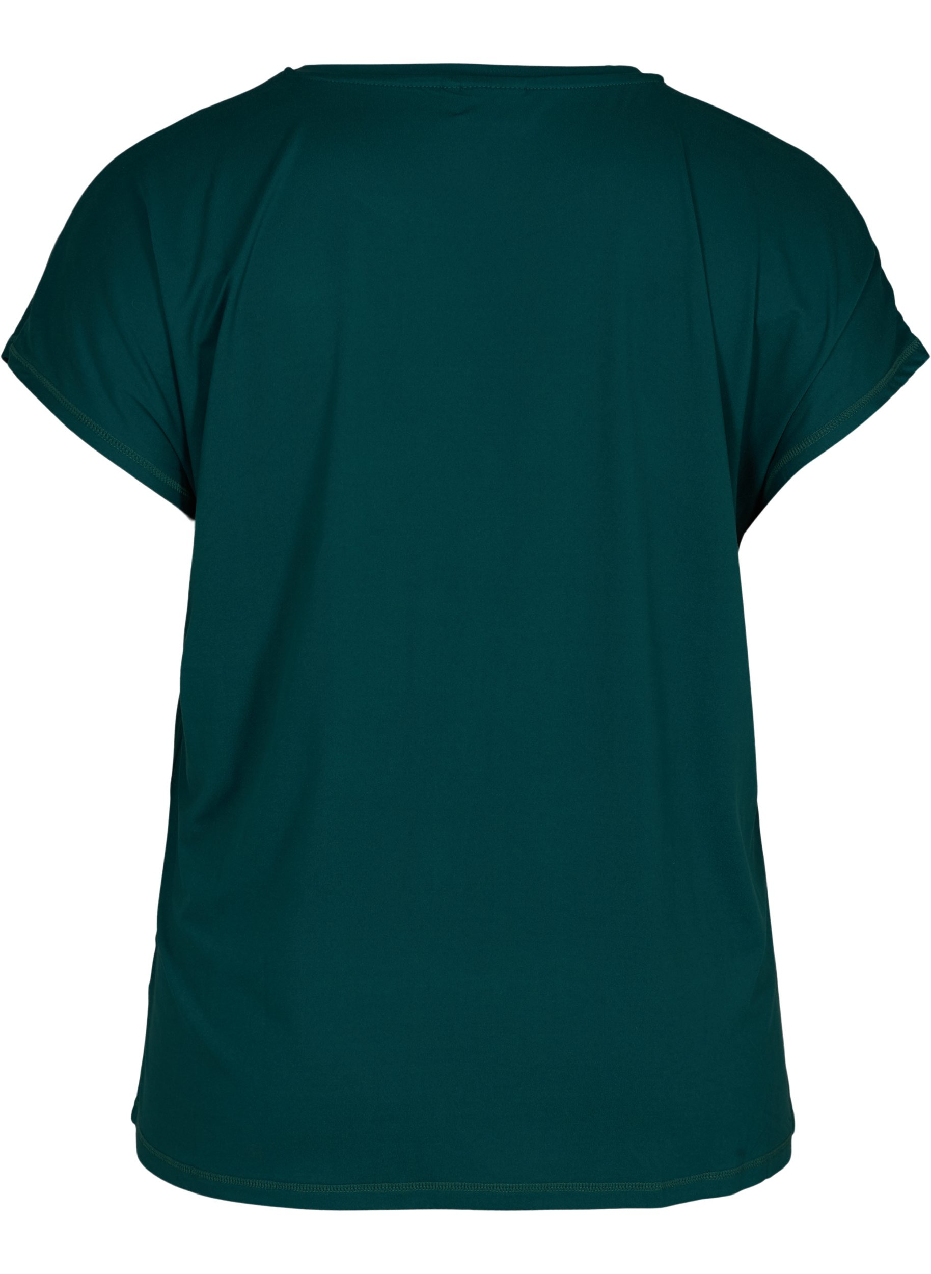 Ensfarget t-skjorte til trening, Deep Teal, Packshot image number 1
