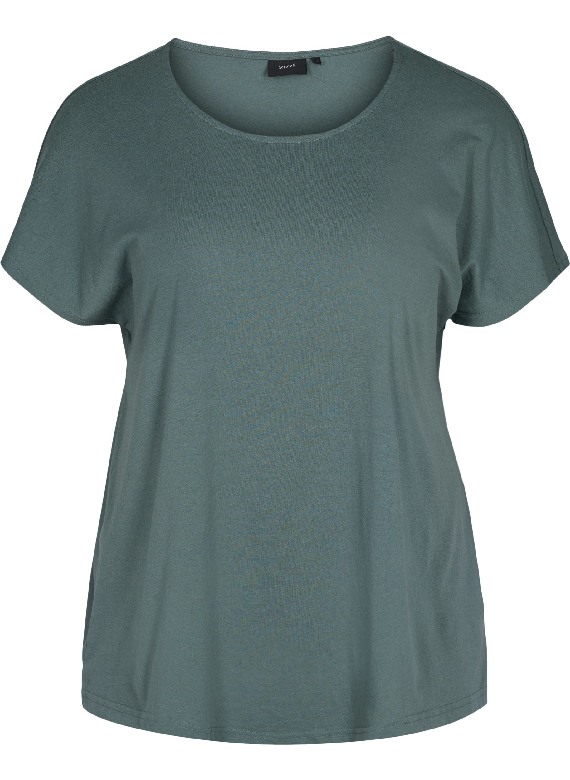 T-skjorte i bomullsmiks, Balsam Green, Packshot image number 0
