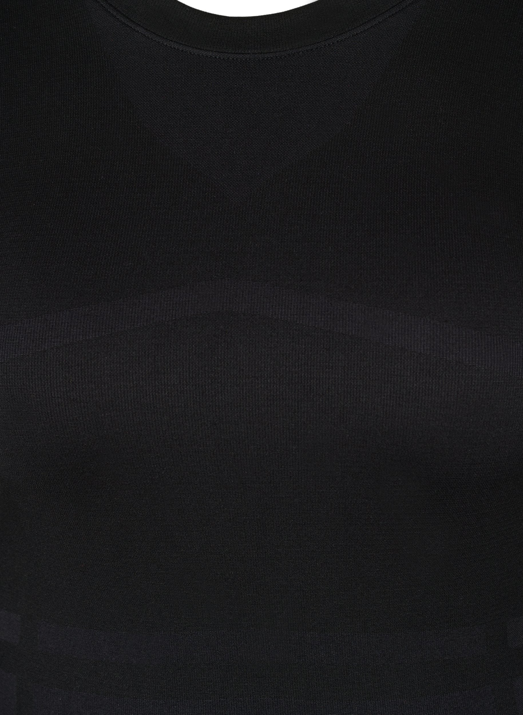 Sømløs undertrøye med mønster, Black, Packshot image number 2
