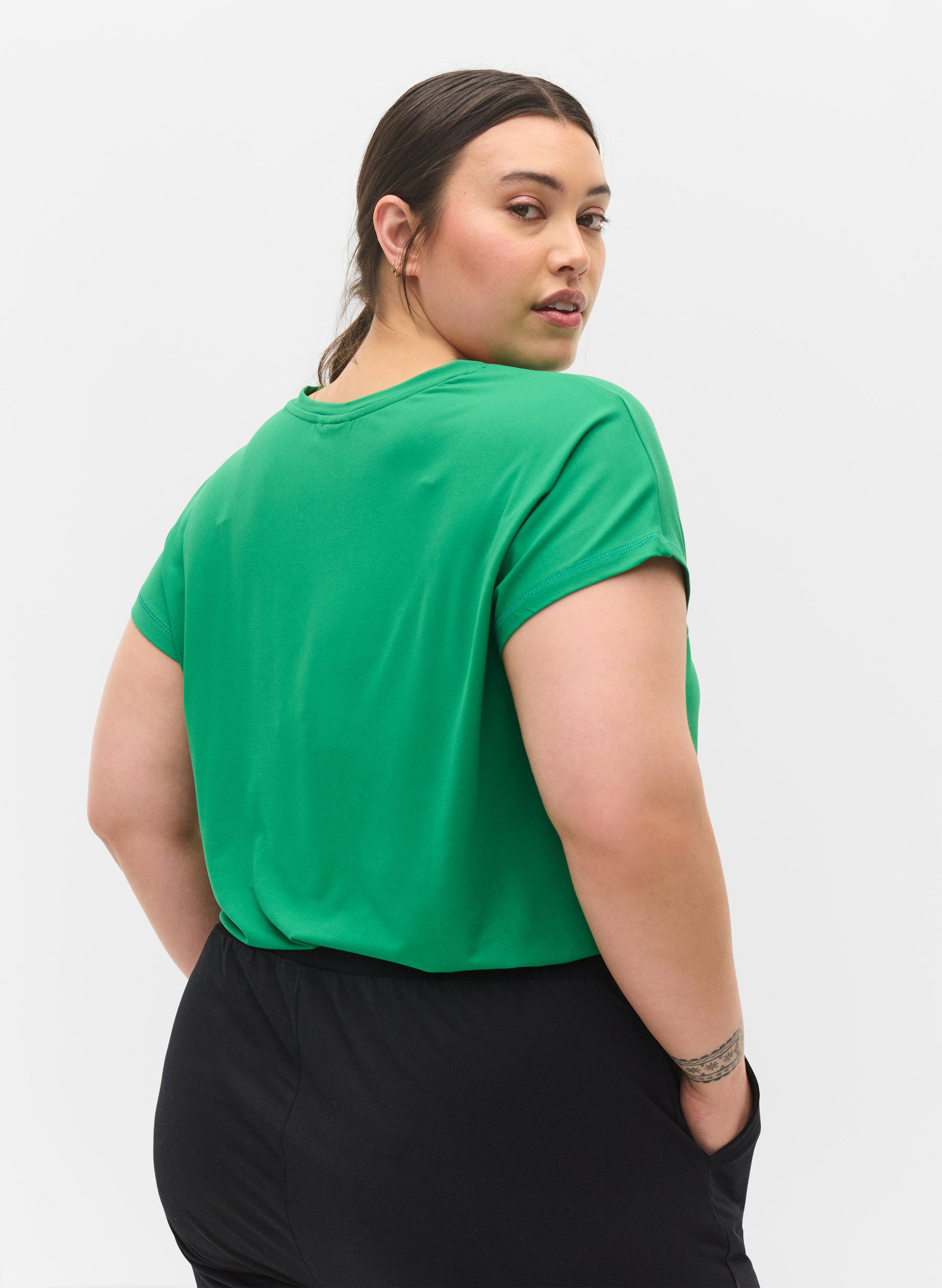 Ensfarget t-skjorte til trening, Jolly Green, Model image number 1