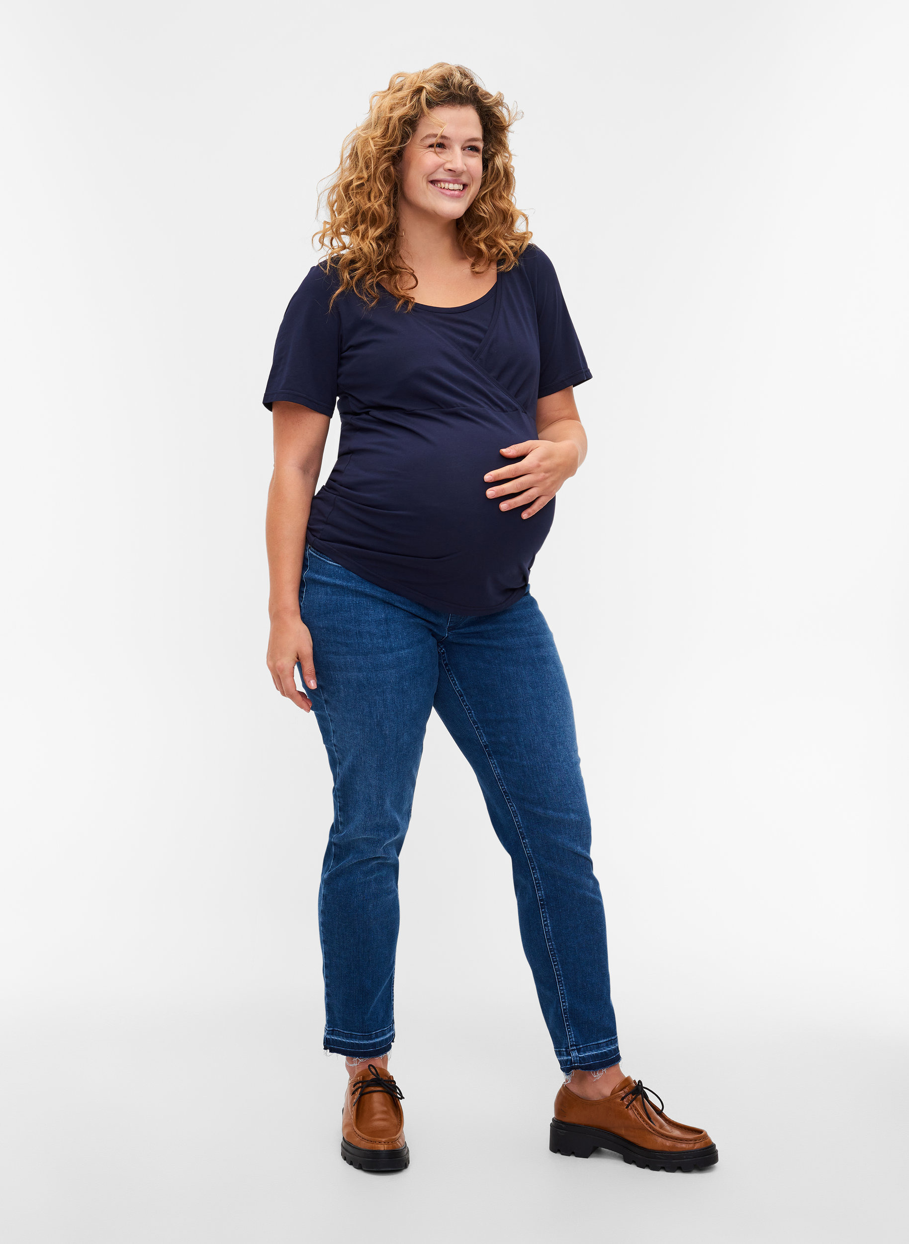T-skjorte til gravide i bomull, Night Sky, Model image number 3