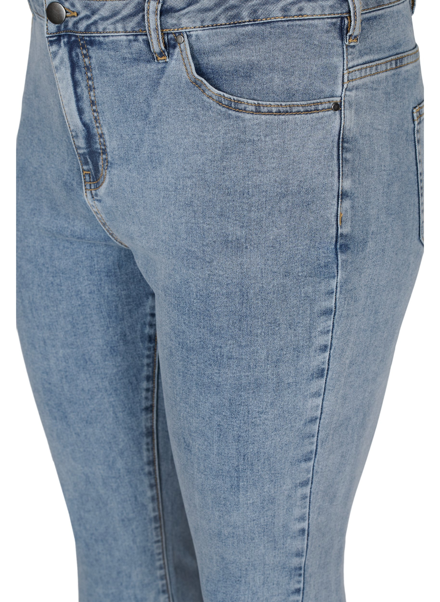 Cropped Amy jeans med sløyfer, Light blue, Packshot image number 2