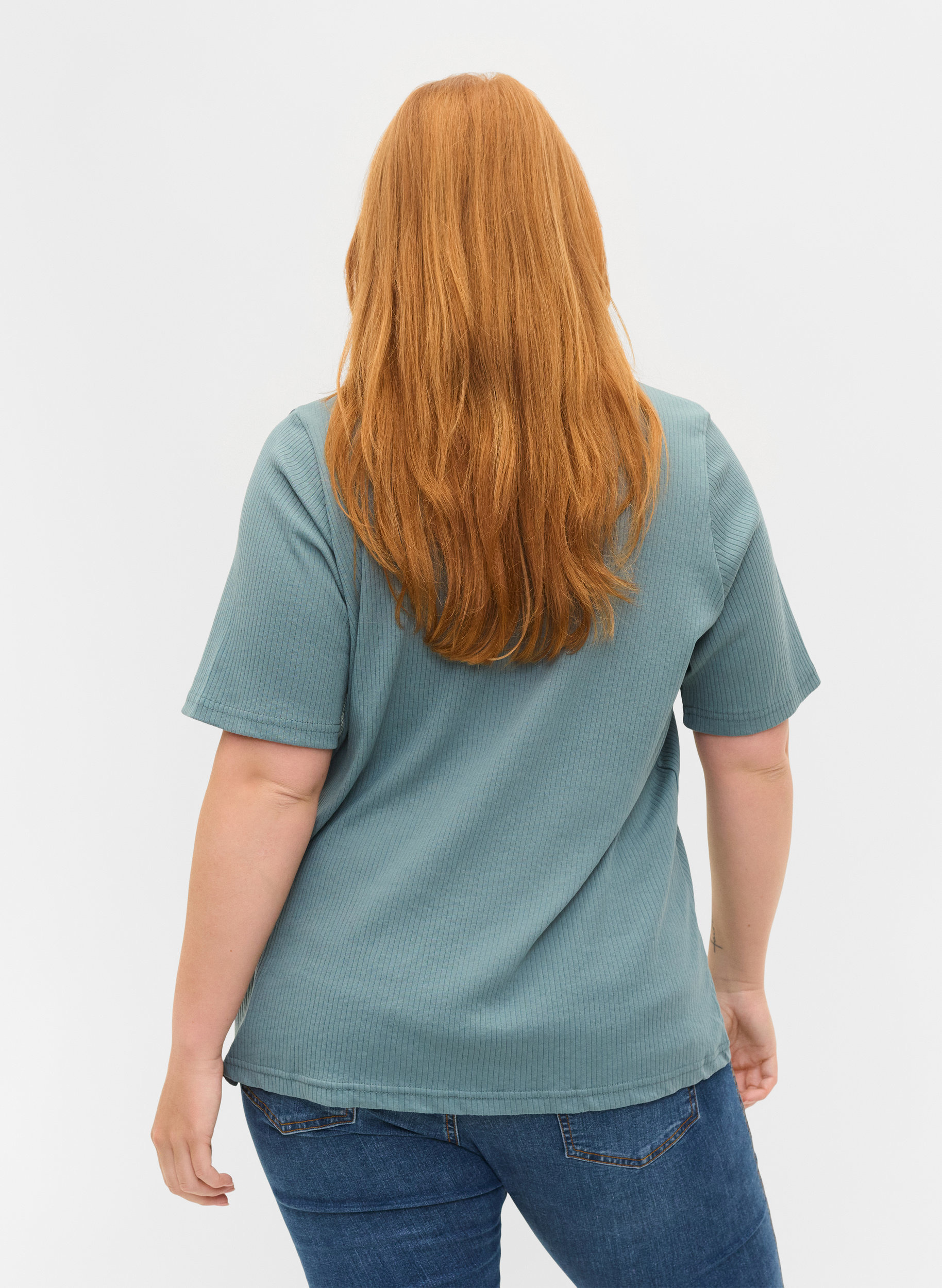 T-skjorte med knapper, Goblin Blue, Model image number 1