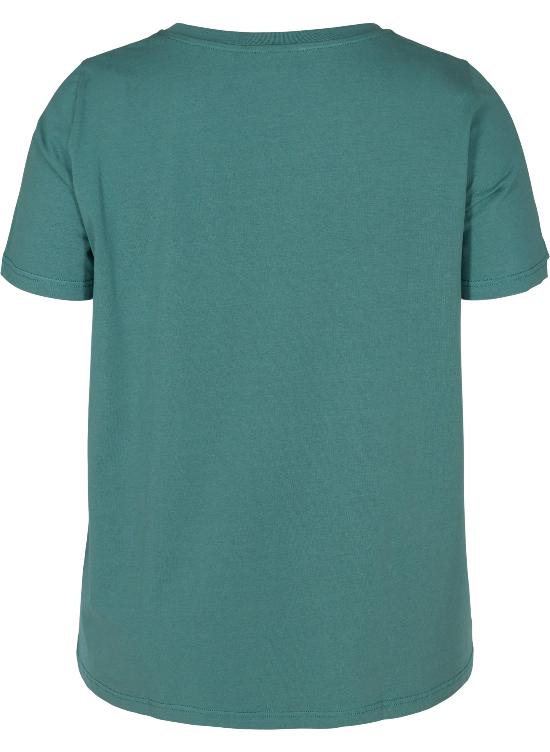 Kortermet T-skjorte i bomull med mønster, Sea Pine W. Silver, Packshot image number 1