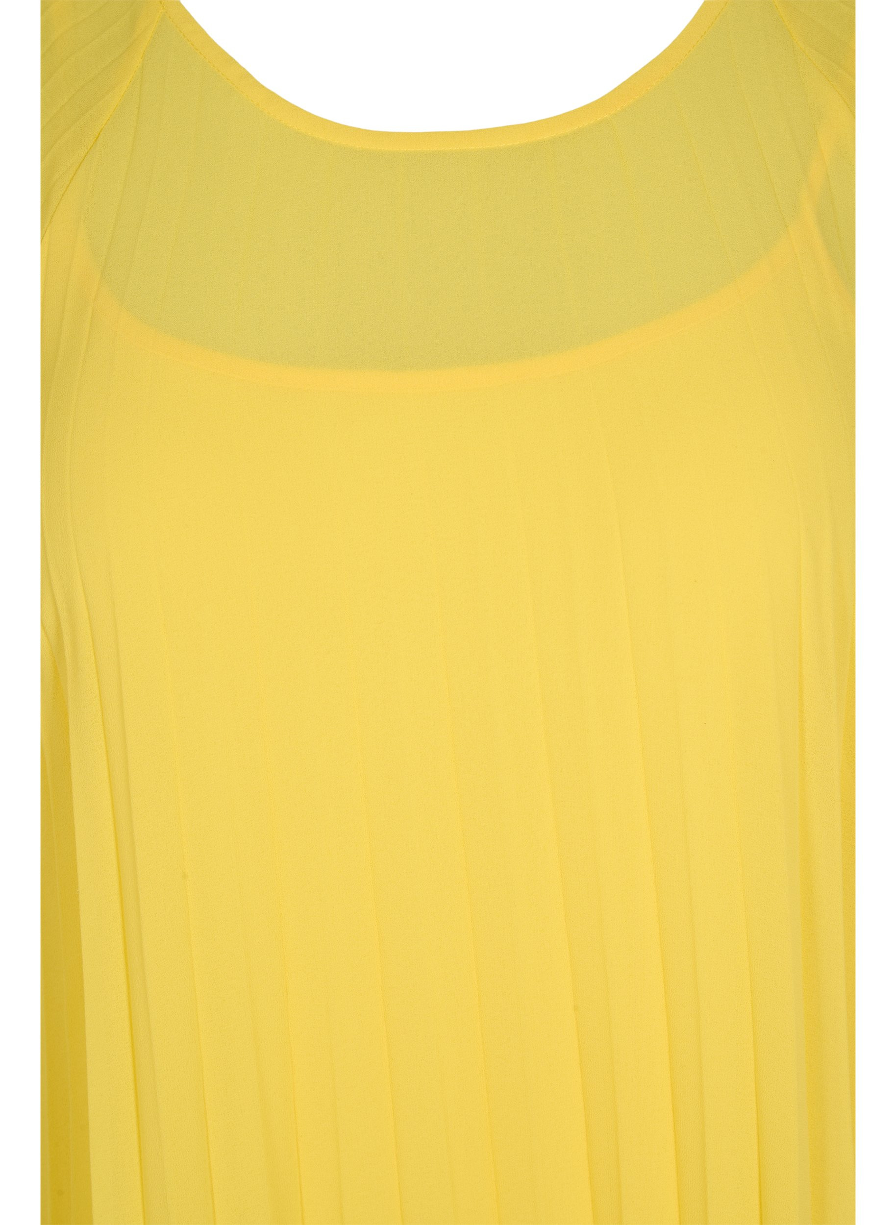 Kjole med 2/4-ermer og A-form, Primrose Yellow, Packshot image number 2