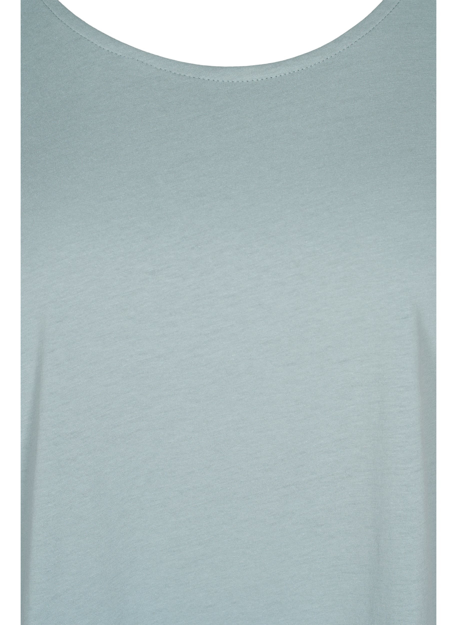 T-skjorte i bomullsmiks, Silver Blue, Packshot image number 2