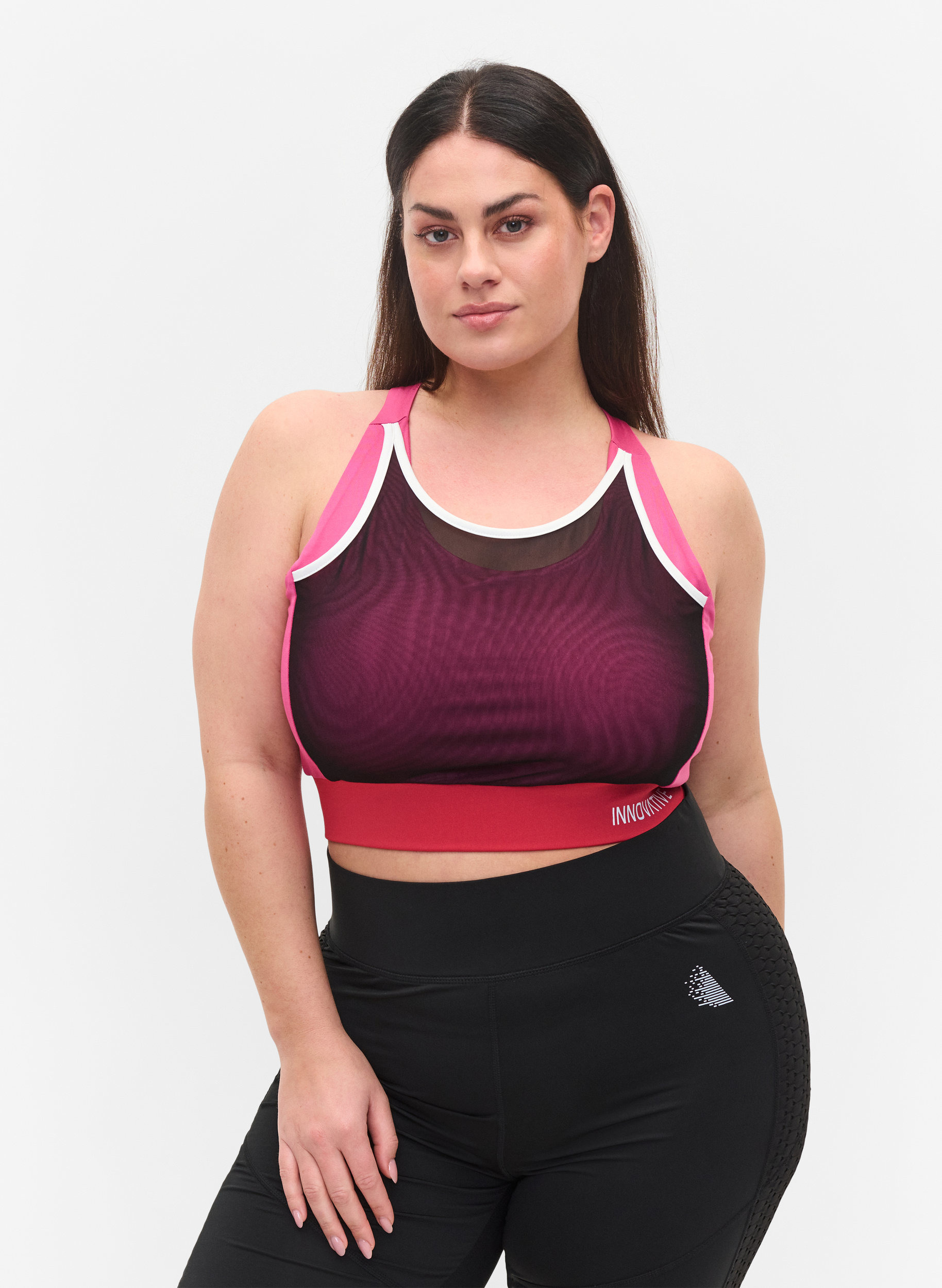 Sports-BH med mesh, Fuchsia Purple, Model