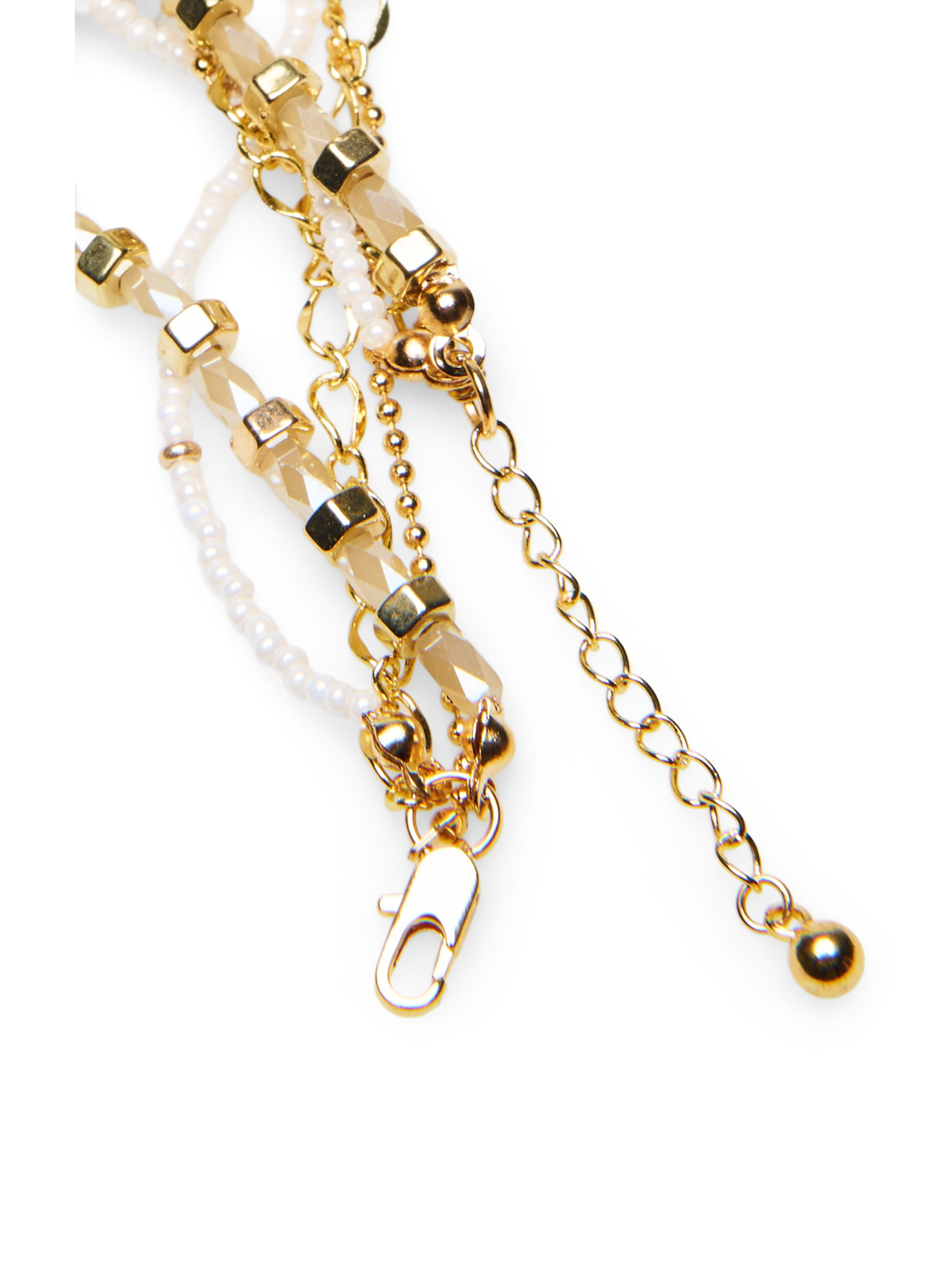 Armbånd med perler, Gold, Packshot image number 1