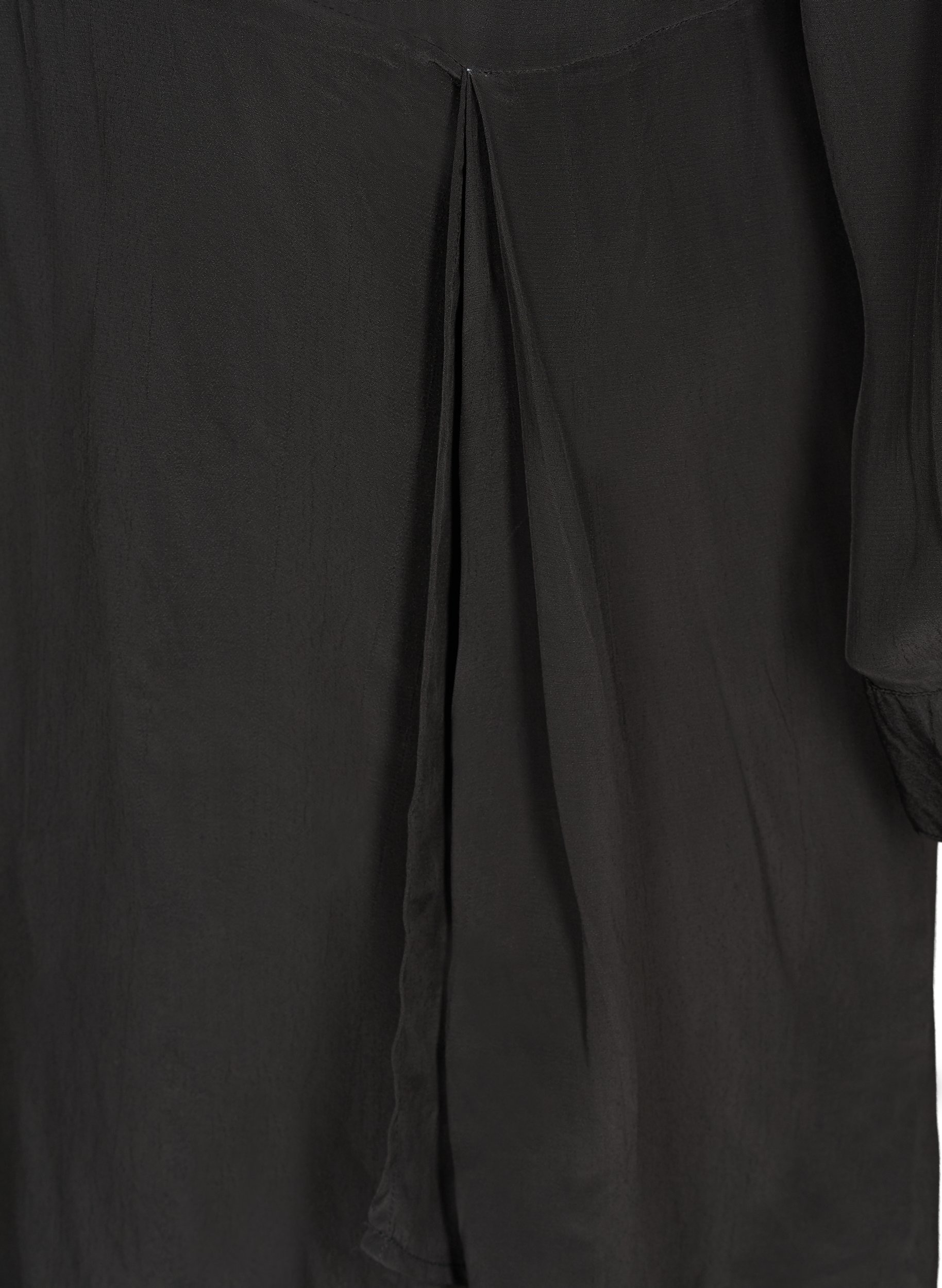 Langermet kjole i viskose, Black, Packshot image number 3