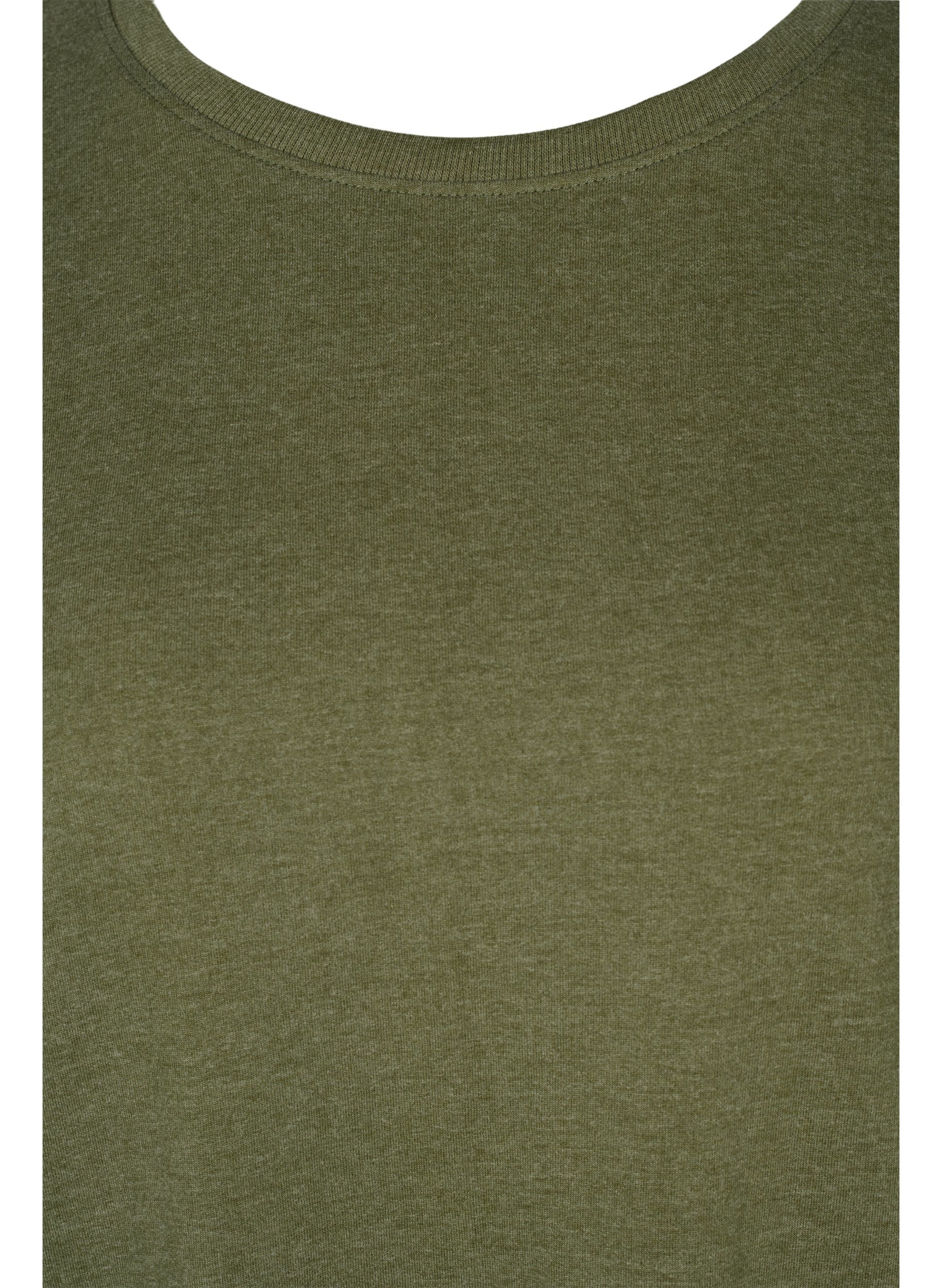 Kjole med lange ermer, Ivy Green Melange, Packshot image number 2